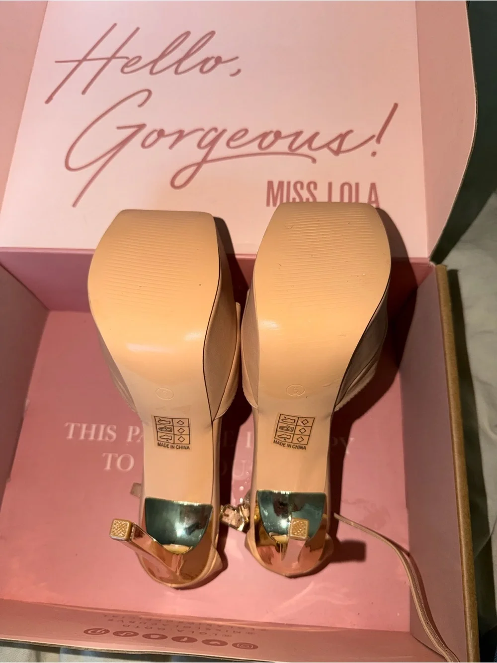 Miss Lola nude Platform Stiletto heels